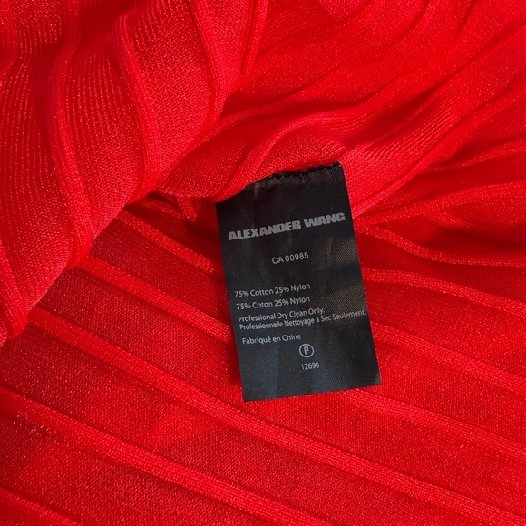 Alexander Wang red ribbed top - Picture 5 of 7